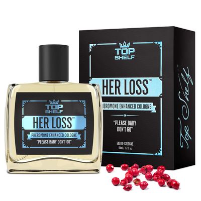 Top Shelf Her Loss Cologne for Men, Pheromone Cologne for Men(Pheromone-Enhanced), Her Loss Perfume Para Hombre, Long Lasting Herloss Perfume Para Hombre, Gift for Father, Boy Friend and Husband