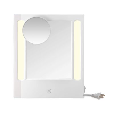 Conair Lighted Makeup Mirror, LED Vanity Mirror, 1X/5X Magnifying Mirror, Corded in Glossy White