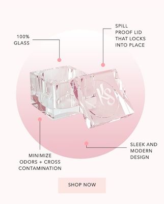 KIARA SKY Professional Nails Spill-Proof Dappen Dish with Lid for Holding Acrylic Liquid Monomer - Clear