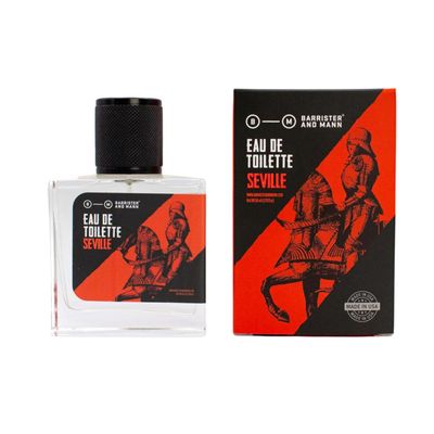 Barrister and Mann Seville Eau de Toilette Spray Luxury Fragrance Gift EDT Scented Long Lasting Fragrant Spray Bottle for Men Notes of Lemon, Bergamot, Rosemary, Lavender, Oakmoss, Patchouli 50 ml