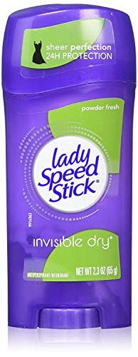 Lady Speed Stick Invisible Dry Antiperspirant &amp; Deodorant, Powder Fresh, 2.3 oz, Purple