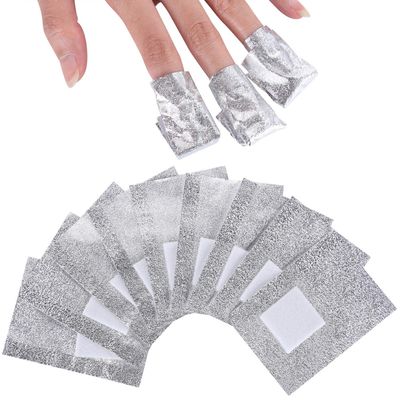 600 Pcs Nail Polish Remover Foil Wraps with Pre-Attached Lint-Free Cotton Pads | Non-Acetone Soak Off Gel, Acrylic, Dip Powder Nail Polish Remover Kit for Professional Salon &amp; Home Use