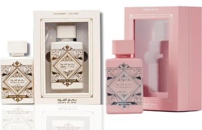Badee Al Oud Noble Blush and Badee Al Oud Honor and Glory Gift set for Unisex Eau de parfum Spray, 3.4 Ounce / 100 Ml each