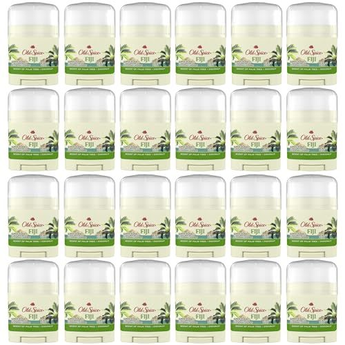 Old Spice Dry Feel Antiperspirant Deodorant for Men, 24/7 Sweat &amp; Odor Protection, Gentle on Skin with Skin Conditioners, Fiji with Palm Tree Coconut Scent, Travel Size, 0.5 oz (Pack of 24)