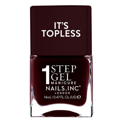 Nails Inc Its Topless Gel-Like Nail Polish, 4-in-1 Base Coat, Treatment, Color, Top Coat, Long Lasting, Strong, Chip Free Nails, Glossy Salon Quality Manicure, Air Dry Nail Polish, Billie, 0.47 Fl Oz
