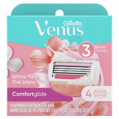 Gillette Venus ComfortGlide White Tea Womens Razor Blades - 4 Refills