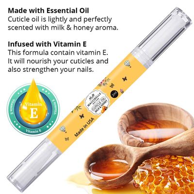 Maccibelle Milk &amp; Honey Pure Cuticle &amp; Nail Oil Pen 2ml Heals Dry Cracked Cuticles.