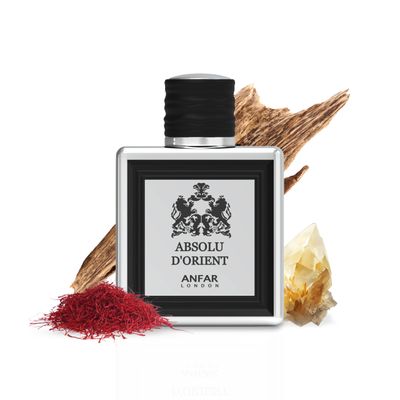 ANFAR LONDON ABSOLU DORIENT Perfume Extrait de Parfum POUR HOMME, 3.4 fl oz, Pineapple, Grapefruit, Spicy, Bergamot, Black Currant, Smoky,FOR MEN,100ML