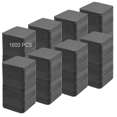 1600pcs Lint-Free Nail Wipes - Nail Polish Remover Cotton Pads, Absorbable Eyelash Extension Glue Cleaning Wipe for Gel Nail Polish, Black