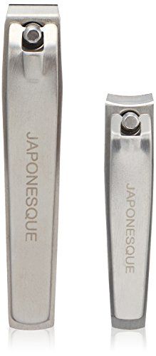 JAPONESQUE Fingernail &amp; Toenail Clippers Set with Salon Quality Sharp Blades Made from Stainless Steel