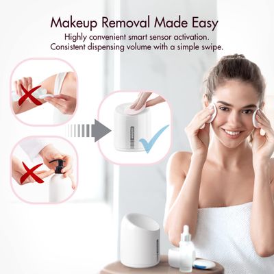 iSiMEE Automatic Makeup Remover Dispenser, Electric Micellar Water and Smart Nail Polish Remover, 6.8OZ Type-C Charger, 4 Months Battery Life for Liquid Oil Facial Toner