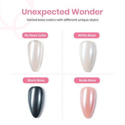 beetles Gel Polish White Chrome Nail Powder for Gel Nails, Pearl Nail Powder Mirror Effect Nail Glitter Manicure Holographic Pigment for Nail Art Design Gifts