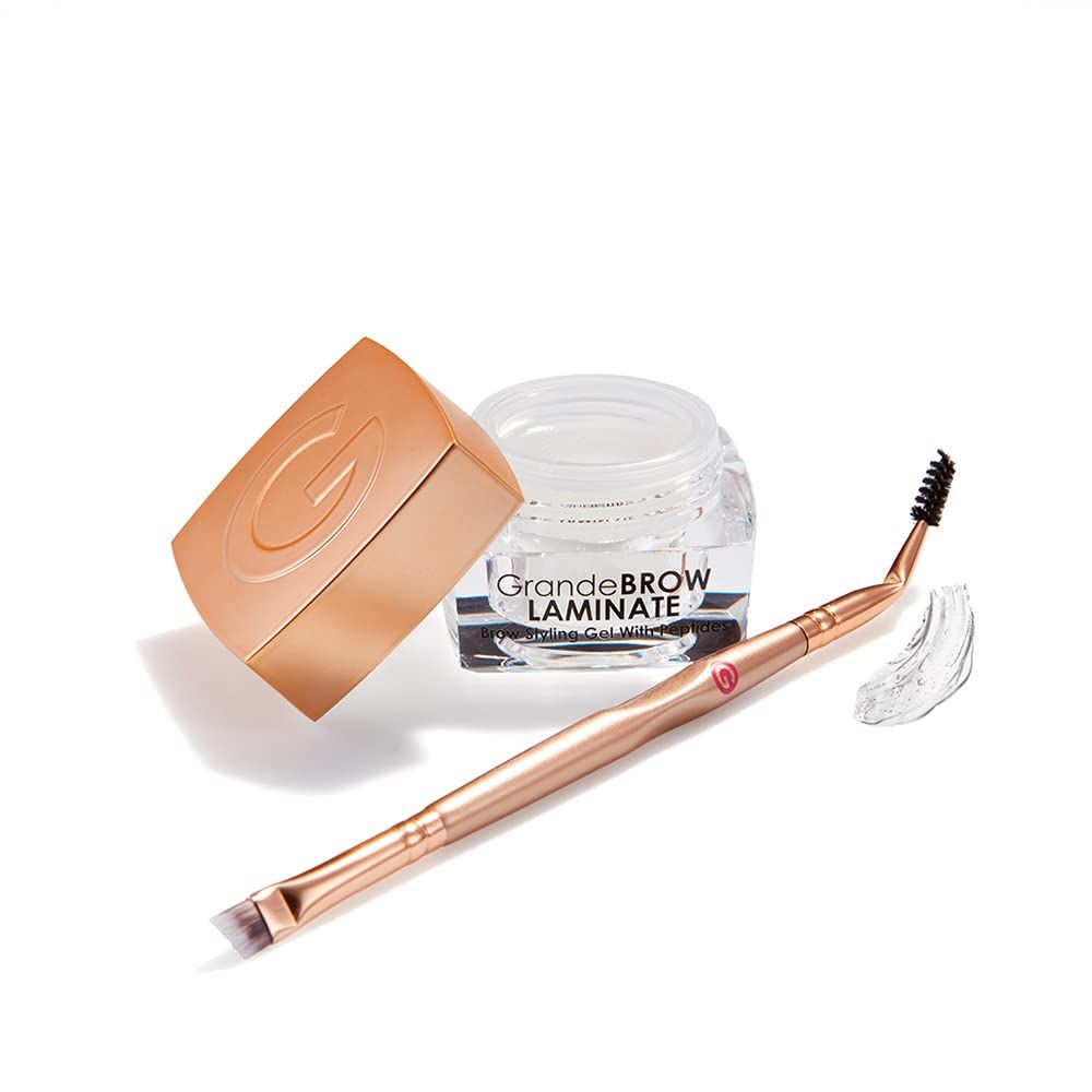Grande Cosmetics Brow Lamination Gel | DIY Eyebrow Lamination | Shapes, Sculpts &amp; Sets With 12-Hour Hold | Conditions &amp; Nourishes For Healthier Looking Brows