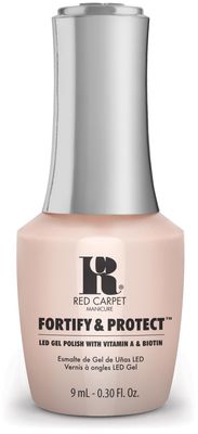 RC Red Carpet Manicure Fortify &amp; Protect Sheer Nude Crme Gel Polish for Strong, Healthy Nails - Infused with Vitamin A &amp; Biotin - (Naturally Beautiful) Led Nail Gel Color, 0.3 Fl Oz