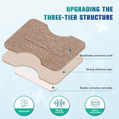 FERYES 50 PCS Breathable Ingrown Toenail Corrector Patch with Double-Ended Stainless Steel Toenail Lifter - Comprehensive Toenail Care Solution