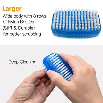 Nail Brush for Cleaning Fingernails Two Sided Nylon Bristles Fingernail Brush for Cleaning Nail Scrubber Brush Soft Stiff Nail Scrub Brush for Men Women Kids, 4 PCS