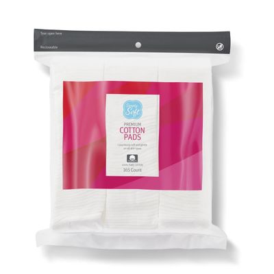 Simply Soft Premium Cotton Pads, 100 Natural and Lint-Free Cotton, Hypoallergenic (330 Count)