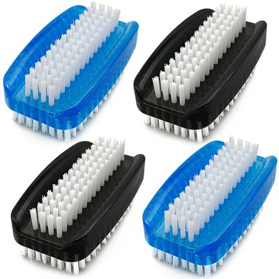 Nail Brush for Cleaning Fingernails Two Sided Nylon Bristles Fingernail Brush for Cleaning Nail Scrubber Brush Soft Stiff Nail Scrub Brush for Men Women Kids, 4 PCS