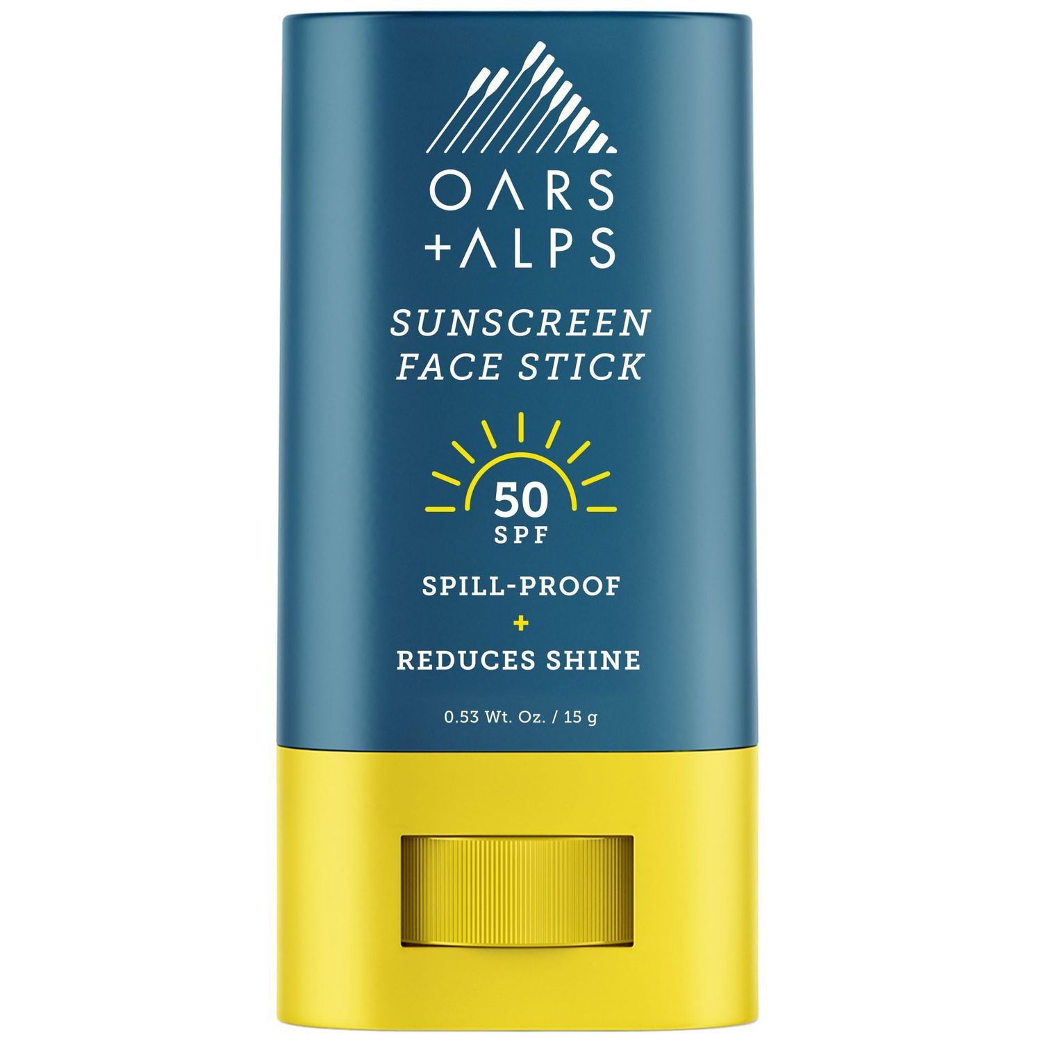Oars Alps Matte Face Sunscreen Stick, SPF 50 Travel Sunscreen Roll On for Face &amp; Body, Fragrance Free, Water &amp; Sweat Resistant Sunblock, All Skin Types, Dermatologist Tested, Moisturizing
