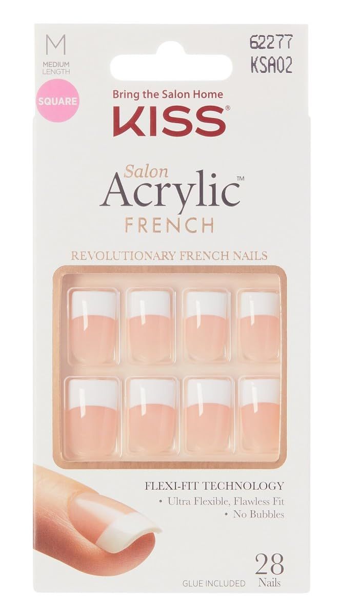 Kiss Salon Acrylic French Kit Sugar Rush Medium (6 Pack)