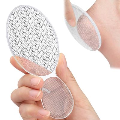 ESUOHYM Glass Foot File 8-Shaped Rough and Smooth Sides Callus Remover Feet Heel Scrubber Dead Skin Scraper Pumice Stone Professional Pedicure Tools for Women and Men