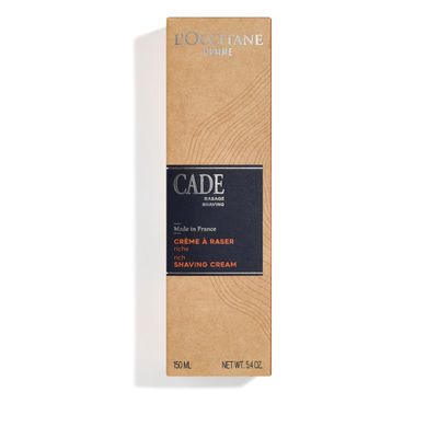 LOCCITANE Cade Shaving Cream: Rich, Creamy Foam, Smooth Shave, With Shea Butter, Reduce Feelings of Tightness &amp; Irritation, Made in France