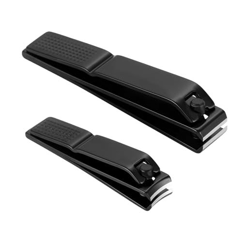Bignes Nail &amp; Toenail Clipper Set, Nail Clippers for Thick Ingrown Nails, Ultra Sharp Fingernail &amp; Toenail Cutters for Men Women (Black)