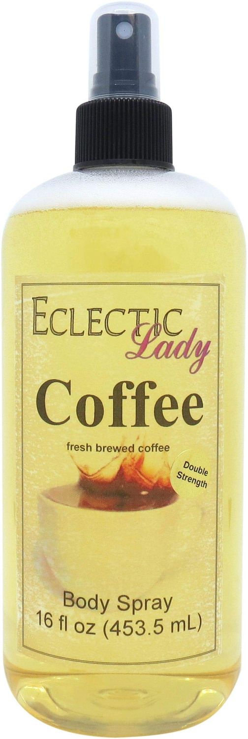 Eclectic Lady Coffee Body Spray, Double Strength, 16 ounces, Body Mist for Women with Clean, Light &amp; Gentle Fragrance, Cologne with Soft, Subtle Aroma For Daily Use