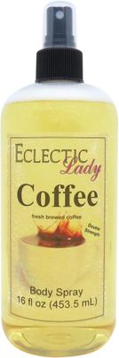 Eclectic Lady Coffee Body Spray, Double Strength, 16 ounces, Body Mist for Women with Clean, Light &amp; Gentle Fragrance, Cologne with Soft, Subtle Aroma For Daily Use