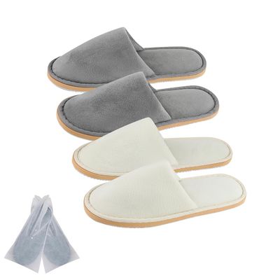 BoxSkivra 2-6 Pairs Spa Slippers, Indoor Slippers, Disposable Slippers for Guests, Washable &amp; Non Slip Reusable House Slippers for Women Men Bedroom, Hotel, Travel,Wedding (Thick Soft)