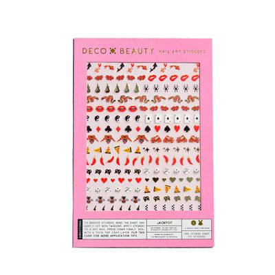 Deco Beauty Jackpot Nail Stickers - Trendy, Long-Lasting Nail Art Decals - Easy DIY Application for Salon-Quality Manicures