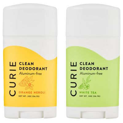 Curie Aluminum Free Deodorant - Orange Neroli White Tea - Natural Deodorant, Paraben Free, Cruelty Free, Non-Toxic, Vegan (2pk)