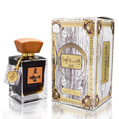 ARABIYAT Khashab &amp; Oud Unisex Eau de Parfum - 100ml, Amber &amp; Cedarwood Fragrance for Men and Women, Luxury (White)