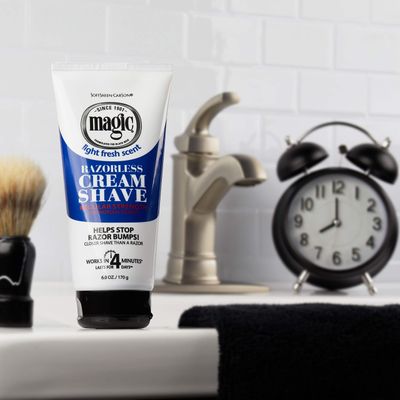 SoftSheen-Carson Magic Razorless Shaving Cream, Hair Removal Cream for Body Hair, Regular Strength Depilatory Cream, Works in 4 Minutes for Normal Hair, 2 Count