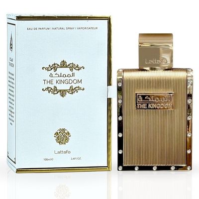 Lattafa The Kingdom Arabian Perfume for Men 100ML (3.4 OZ) Long Lasting Fragrance, Blending Eau De Parfum Men with Refreshing Captivating scents of Mint and Vanilla Perfume
