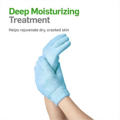 NatraCure Moisturizing Gel Gloves - (for Dry, Cracked Skin, Aging Hands, Cuticles, Eczema, After Hand Washing, Instead of Overnight Sleeping Gloves, Lotion, Cream) - Color: Aqua