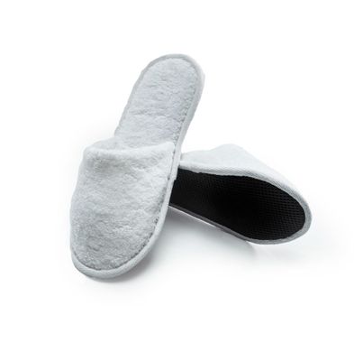 ESKYMODE Womens Cotton Bath Slippers, Terry Cloth Spa Slippers for Women White