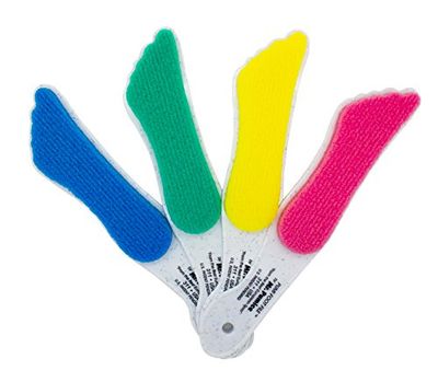 Mr. Pumice Large Pumi Foot File (4 Pack): 2-in-1 Callus Remover Pedicure Stone &amp; Ped Scrubber For Smooth Feet and Heels, Dual-Grit (Medium Coarse)
