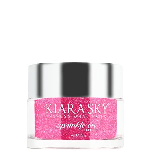 Kiara Sky 3D Glitter Nail Art | Sprinkle On Collection 1 oz | Mix with Acrylic, Gel Polish or dip Powder | All I Can Pink of