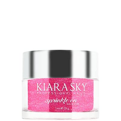 Kiara Sky 3D Glitter Nail Art | Sprinkle On Collection 1 oz | Mix with Acrylic, Gel Polish or dip Powder | All I Can Pink of