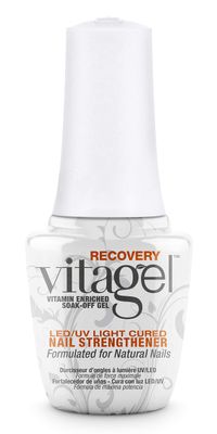 Gelish MINI Vitagel Recovery Nail Strengthener - Strengthening Polish, Base Coat, Fortifies and Repairs Weak, Thin, and Brittle Nails (0.3 oz)