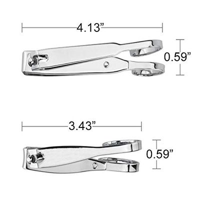 KRISMYA Nail Clippers,EZ Grip Nail Clipper Set,Carbon Steel Fingernail and Toenail Clippers for Seniors Long Handle with Metal Case for Women and Man - Set of 2 (Small and Large)