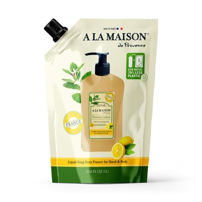 A La Maison Provence Lemon Liquid Soap Doypack Refill 1 L / 33.8 oz