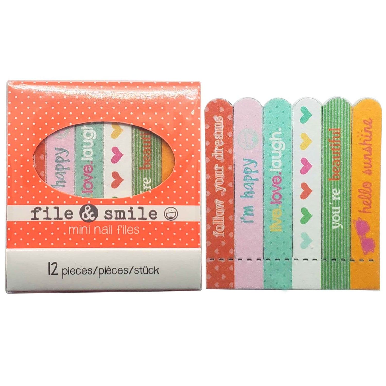 Mini Nail File Set - Professional Manicure Kit for Natural and Artificial Nails - Emery Board Files