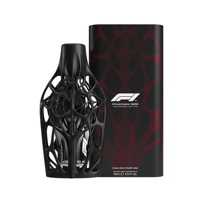 Formula 1 OVERTAKE 320 Engineered Collection Perfume for Men, A Spicy Amber EDP Mens Cologne, Unique Bottle Design with 3D Exoskeleton, Racing Gift, 2.5 Fl Oz