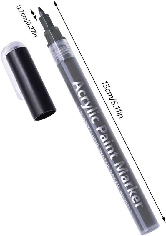 IMGDD Nail Polish Pen, 1 PCS Nail Art Pen, Nail Pencil, DIY Drawing Painting Pen, for Nails DIY (Black, 1pcs)