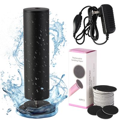 Electric Callus Remover Feet, Dermave Electric Foot Callus Remover, Callus Remover for Feet - Foot Filer with 60pcs Sanding Discs for Dead Cracked Skin, Men/Women (Black)