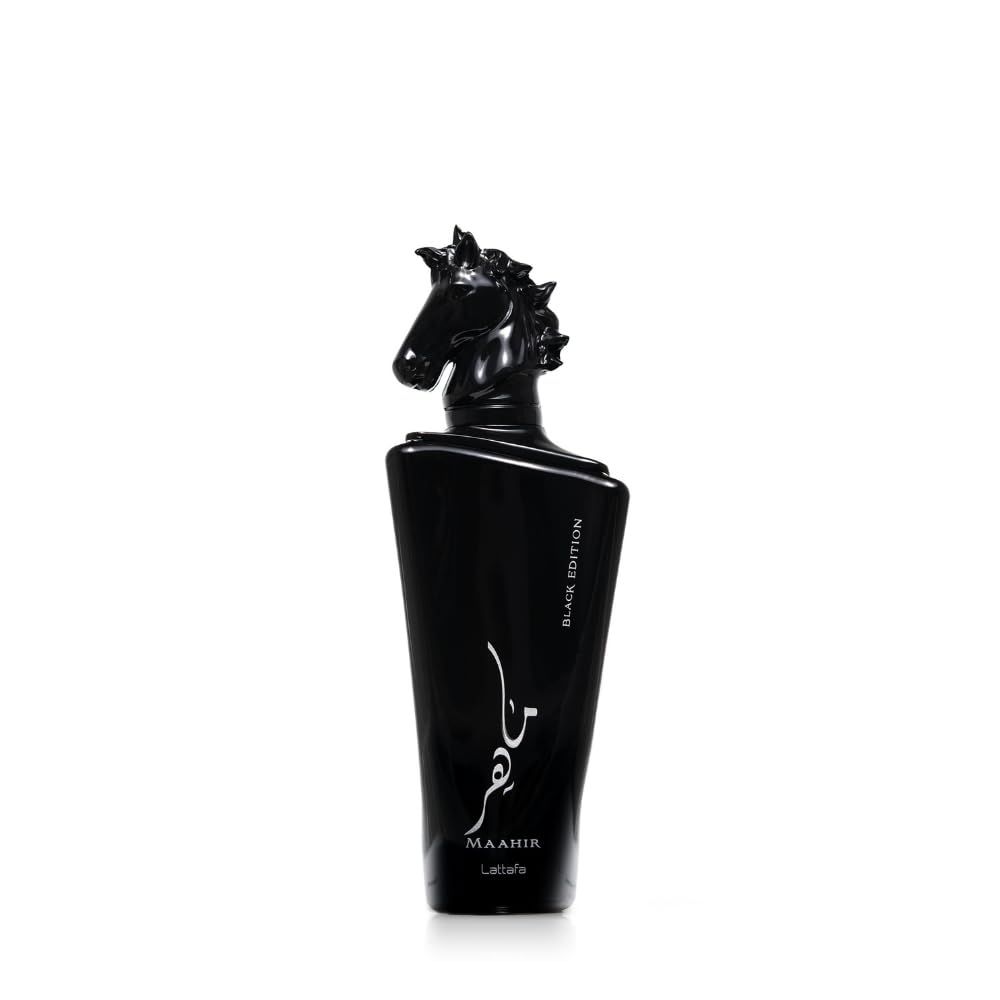 Lattafa Maahir Black Edition Eau De Parfum Spray, 3.4 Ounce (Unisex)