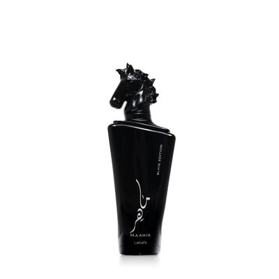 Lattafa Maahir Black Edition Eau De Parfum Spray, 3.4 Ounce (Unisex)