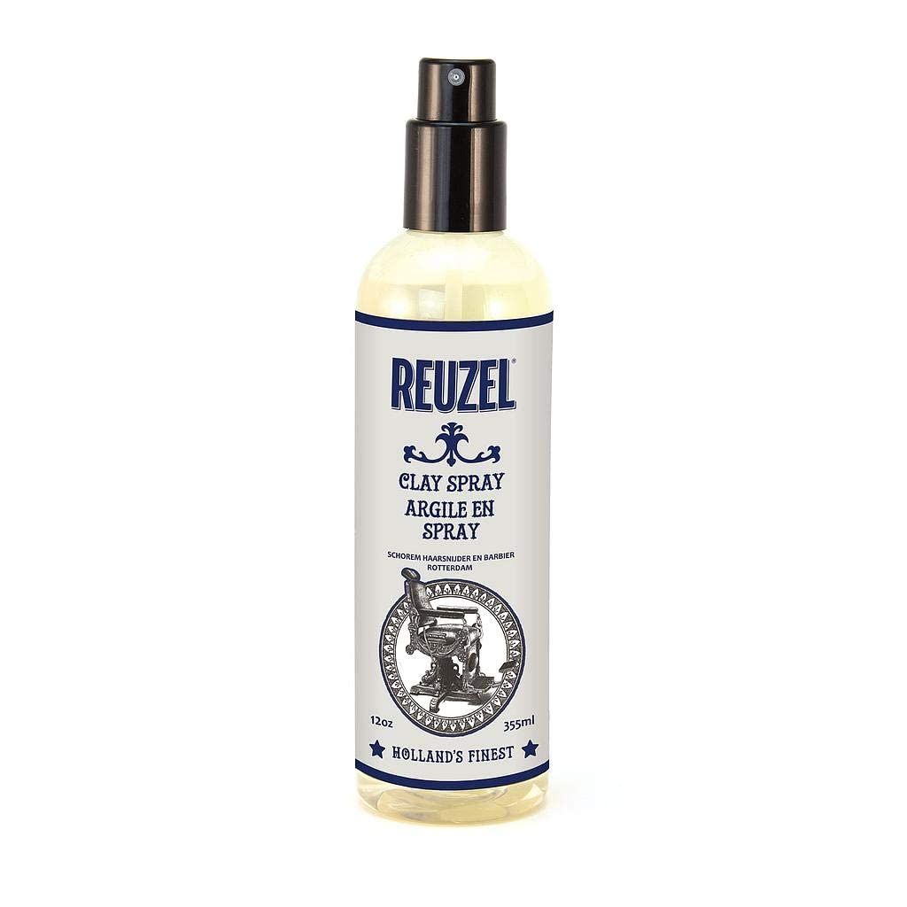 REUZEL Clay Spray, Light Hold, Adds Volume and Texture, Controls Frizz, Matte Finish, Vegan Formula, Fragrance Free, For All Hair Types, 12 oz